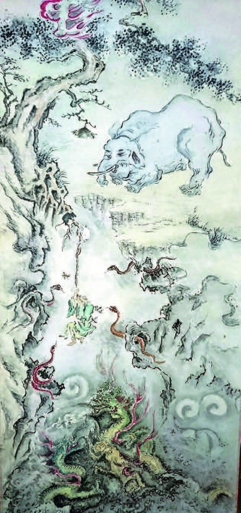 黒白二鼠図（本證寺所蔵）